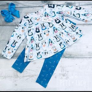 Pete and Lucy Cool Cows Pant set new with tags size 10/12